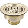 Westbrass Wing Nut Style Large Kitchen Basket Strainer in Polished Nickel D213-05